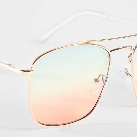 LBO - Lunettes Rose Vert Dégradé Doré