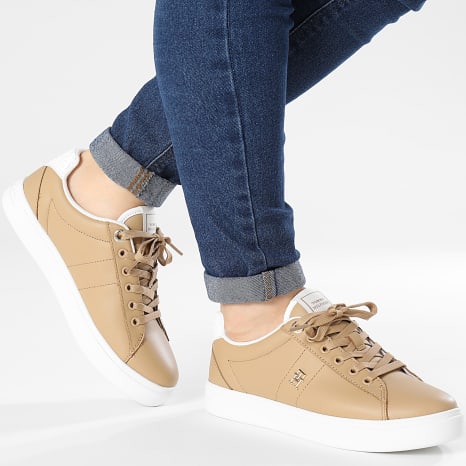 Tommy Hilfiger - Baskets Femme Elevated Essential Monogram 7999 Classic Khaki