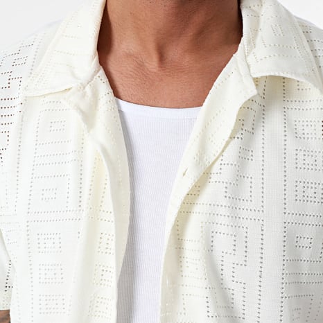 Classic Series - Chemise Manches Courtes Ecru
