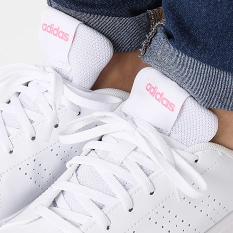 Adidas Performance - Zapatillas Mujer Advantage Base 2.0 J ID3886 Cloud White Bliss Pink Core Black