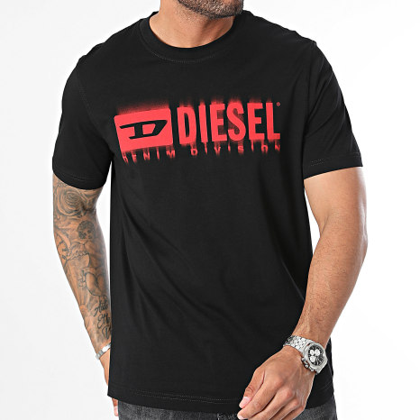 Diesel - Tee Shirt Adjust Q7 A15398-0GRAI Black - Ryses