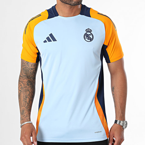 Adidas Performance - Real Madrid Camiseta de Fútbol IT5125 Azul Claro Naranja