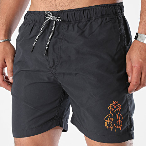 Sale Môme Paris - Short De Bain Nounours King Noir Orange
