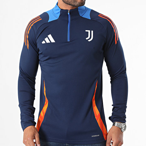 Adidas Sportswear - Tee Shirt Manches Longues A Bandes Juventus IS5820 Bleu Marine