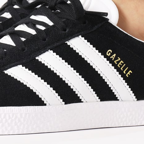 Adidas Originals - Gazelle J Zapatillas Mujer BB2502 Core Negro Calzado Blanco Oro Metálico