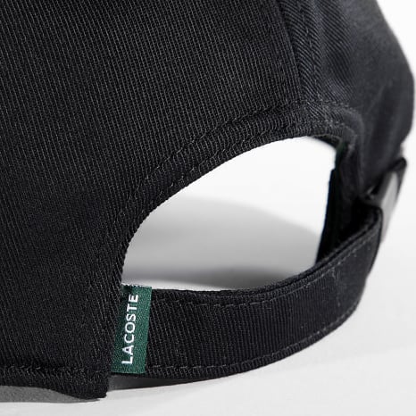 Lacoste - Casquette Side Logo Brodé Crocodile Noir