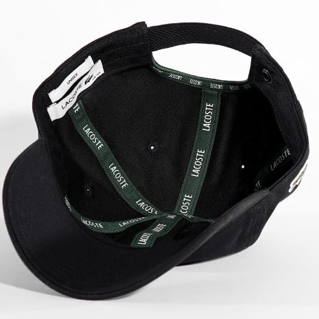 Lacoste - Casquette Side Logo Brodé Crocodile Noir