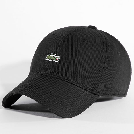 Lacoste - Casquette Center Logo Brodé Crocodile Noir