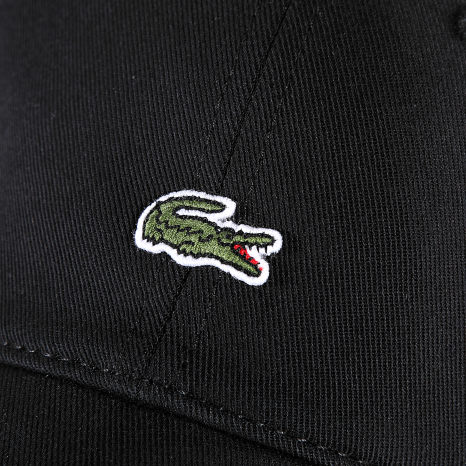 Lacoste - Casquette Center Logo Brodé Crocodile Noir