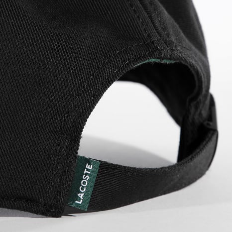 Lacoste - Casquette Center Logo Brodé Crocodile Noir