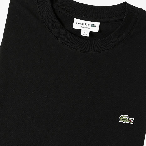Lacoste - Tee Shirt Logo Brodé Crocodile Classic Fit Noir