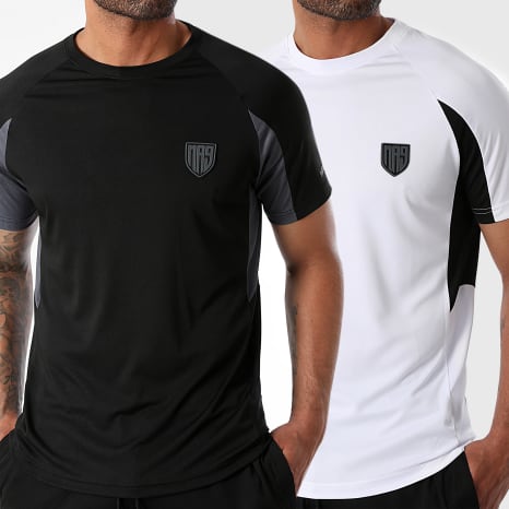 MA9 Mafia Nueve - Juego de 2 camisetas Faster White Faster Black MA9 Mafia Nueve - Juego de 2 camisetas Faster White Faster Black