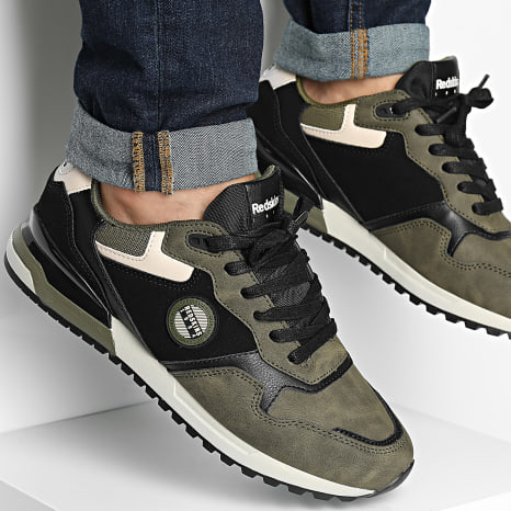 Redskins - Oyat 3 T271YV Khaki Zwart Sneakers Redskins - Oyat 3 T271YV Khaki Zwart Sneakers