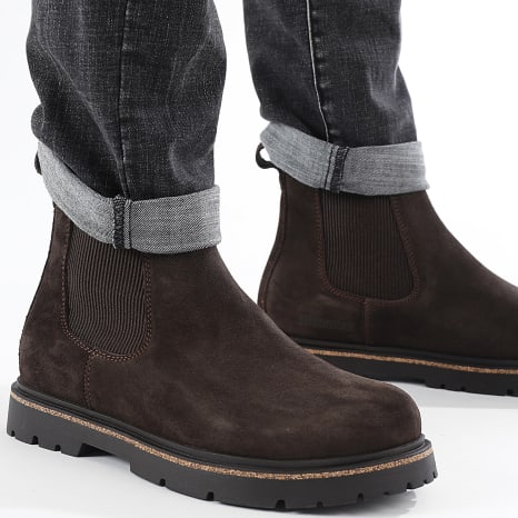 BIRKENSTOCK - Chelsea Boots Highwood Slip On Mid 1025726 Mocca