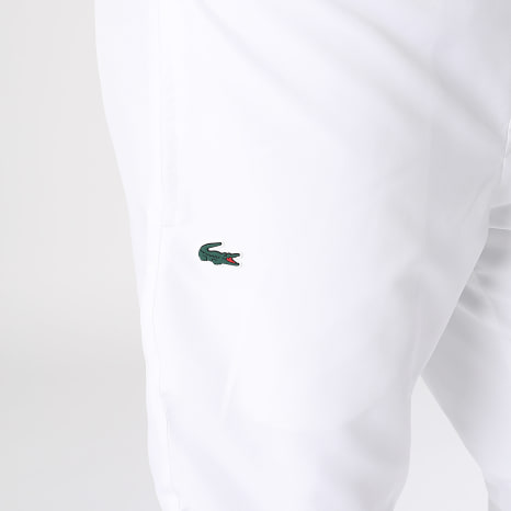 Lacoste - Pantalon Jogging Diamanté Logo Crocodile Blanc