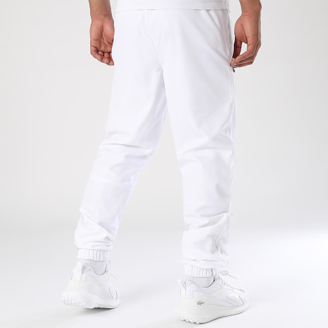 Lacoste - Pantalon Jogging Diamanté Logo Crocodile Blanc