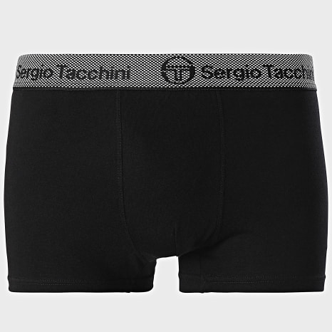 Sergio Tacchini - Lot De 4 Boxers 92893130 Noir Blanc Gris Clair Chiné Gris Foncé Chiné