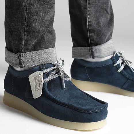 Clarks Wallabees Evo ネイビー Clarks - Wallabee Evo Navy shoes - Ryses