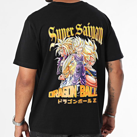 Dragon Ball Z - Tee Shirt Oversize Large Bootleg Black - Ryses