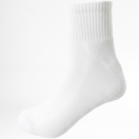 LBO - Set van 10 paar kwart sokken 0027 Wit
