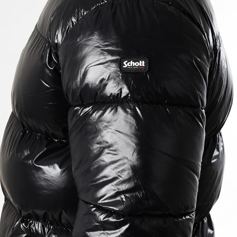 Schott NYC - Chaqueta con capucha Columbus Negra