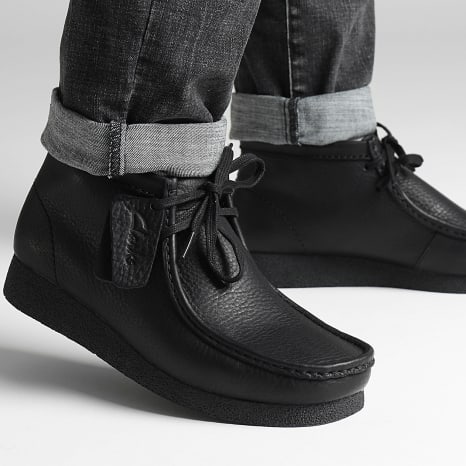 Clarks - Wallabee Evo Black Leather shoes - Ryses