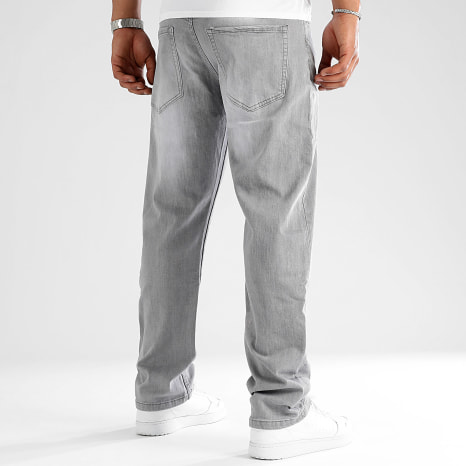 LBO - Juego de 2 vaqueros rectos relajados 0245 0248 Negro Gris