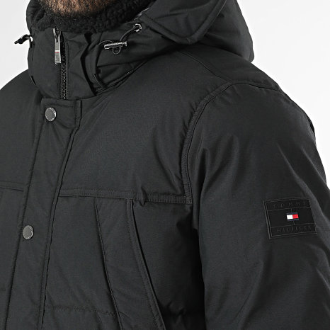 Tommy Hilfiger - Parka con capucha Rockie Utility 6593 Negro