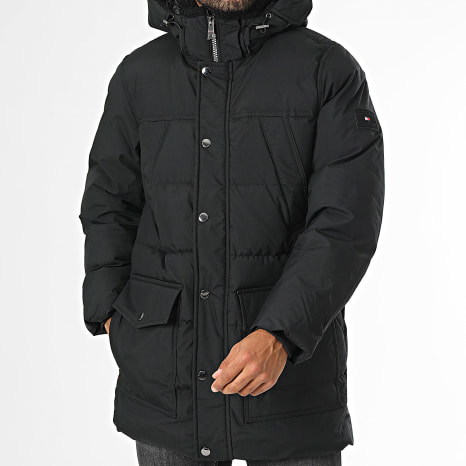 Tommy Hilfiger - Parka con capucha Rockie Utility 6593 Negro