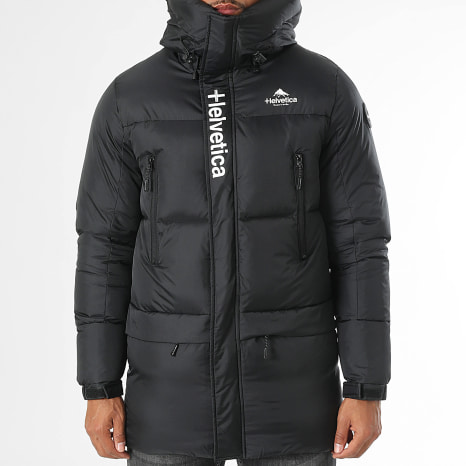 Helvetica - Doudoune Capuche Capri Noir