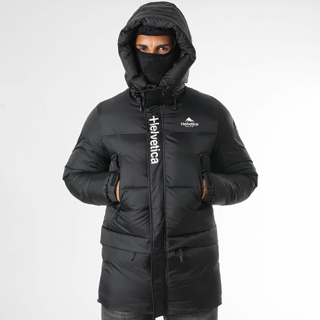 Helvetica - Doudoune Capuche Capri Noir