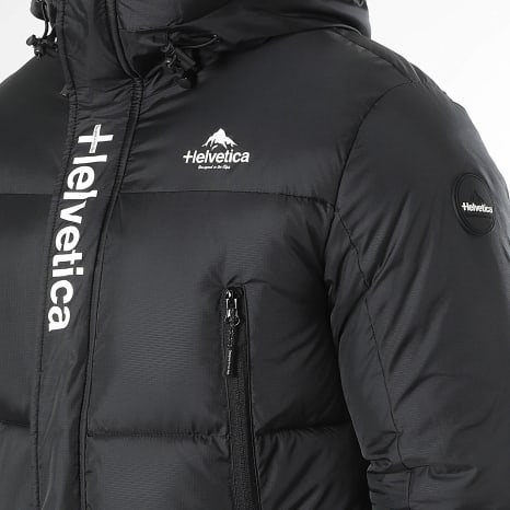 Helvetica - Doudoune Capuche Capri Noir