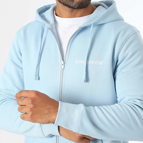 Teddy Yacht Club - Sweat Zippé Capuche Art Series Blue Bleu Clair