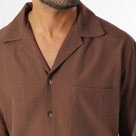 Classic Series - Chemise Manches Longues Marron