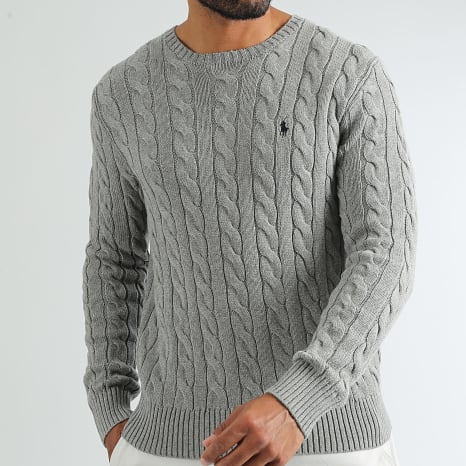 Polo Ralph Lauren - Pull Original Player Gris Chiné