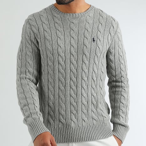 Polo Ralph Lauren - Pull Original Player Gris Chiné