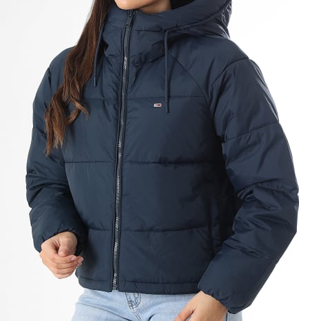 Tommy Jeans - Doudoune Capuche Femme Puffer Ext 8841 Bleu Marine