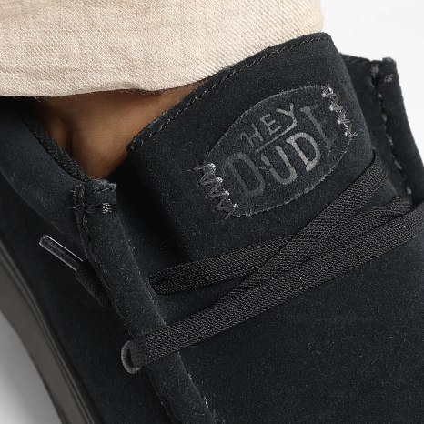 Hey Dude - Mocasines Wally Comf Suede Negro