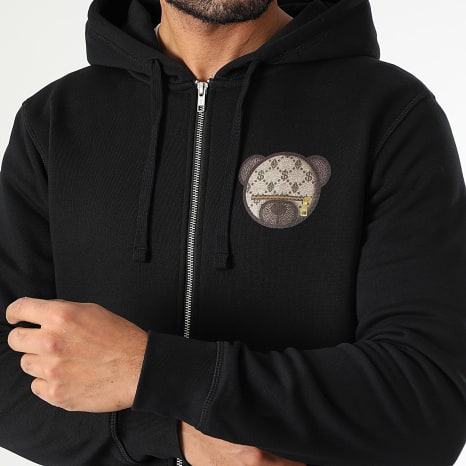 Teddy Yacht Club - Sweat Zippé Capuche Maison De Couture Beige Limited Edition Noir