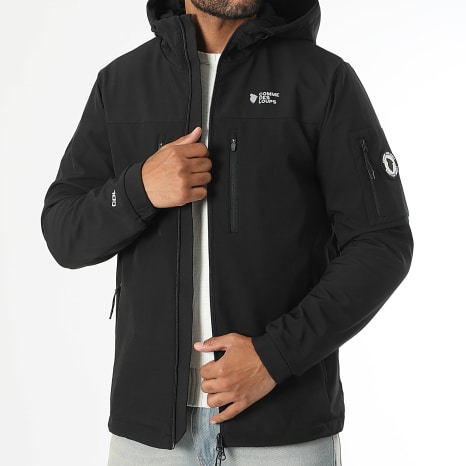 Comme Des Loups - Neo Black Hooded Zip Jacket