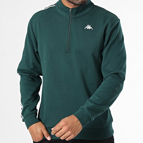 Classic Series - Sweat Col Zippé Banda 351K3TW Vert Bouteille