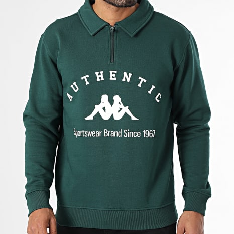 Classic Series - Pola Authentic Zip Sudadera 361L8NW Verde Botella