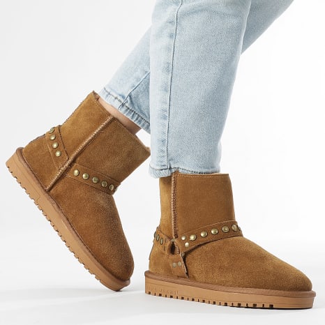 Pepe Jeans - Boots Femme Diss Biker PLS50532 Cognac Brown