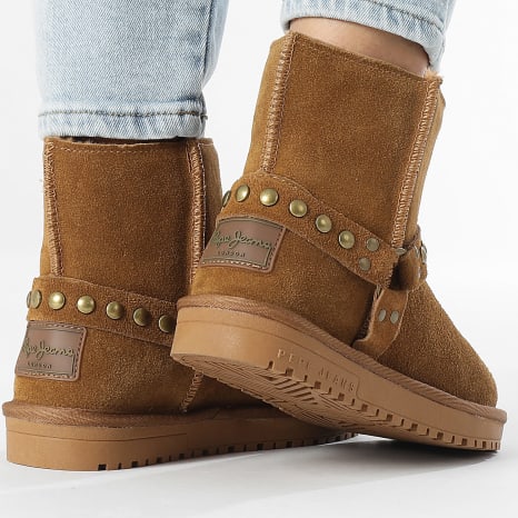 Pepe Jeans - Boots Femme Diss Biker PLS50532 Cognac Brown