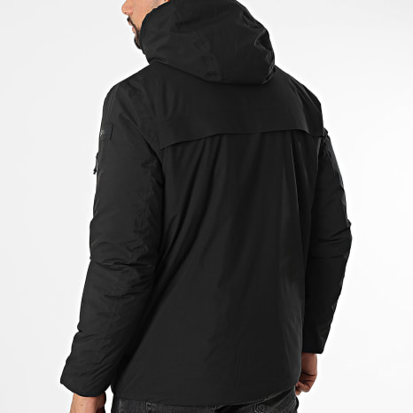 Schott NYC - Emmett Chaqueta negra con capucha y cremallera