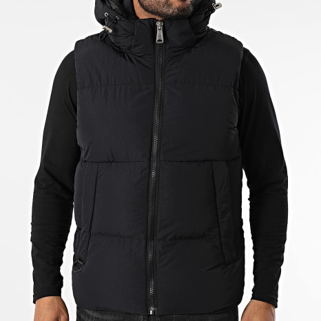 Kymaxx - Chaqueta sin mangas con capucha Negro