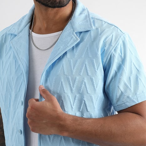 LBO - Conjunto Camisa de Manga Corta y Pantalón Corto de chándal 0260 Azul Claro LBO - Conjunto Camisa de Manga Corta y Pantalón Corto de chándal 0260 Azul Claro