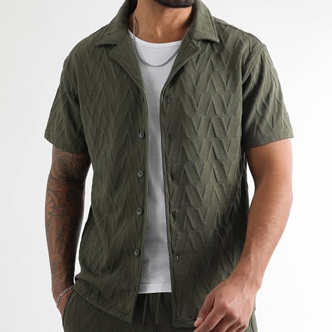 LBO - Chemise Manches Courtes 0266 Vert Kaki
