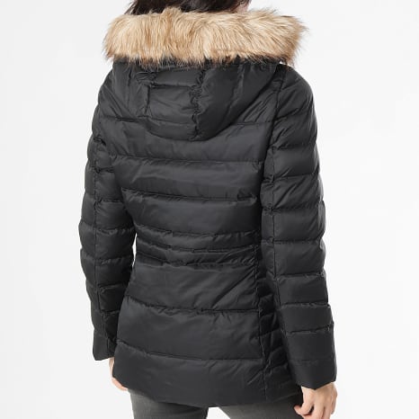Tommy Hilfiger - Consolador con capucha de piel Tyra Down 2741 Negro para mujer