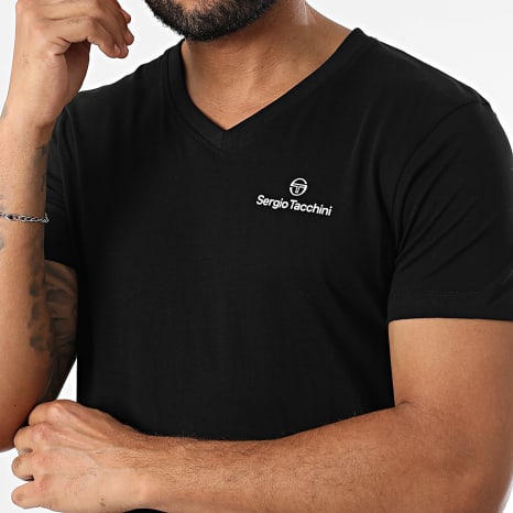 Sergio Tacchini - Lot De 2 Tee Shirts Col V 39493236 Noir